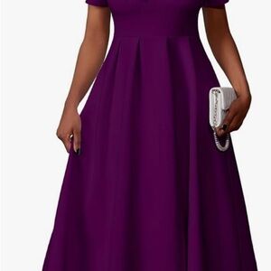 Elegant Purple Maxi Dress